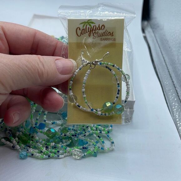 NWT Calypso Studio’s Ocean Carnival necklace & earrings. - Picture 3 of 8